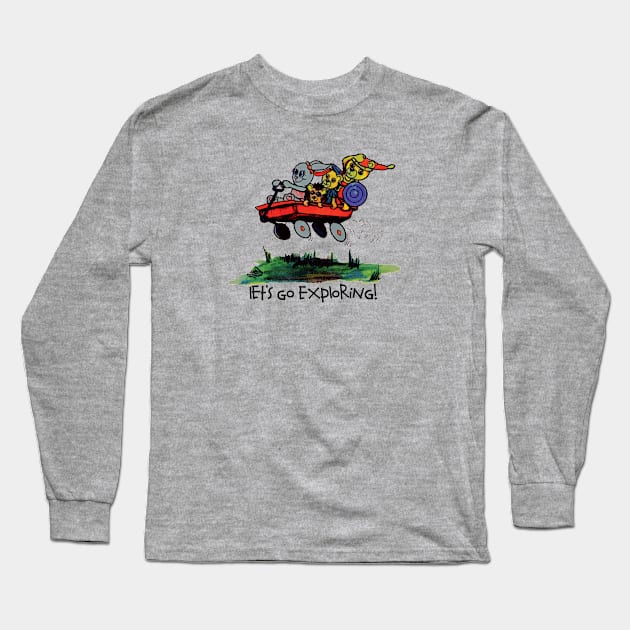 The Night Guardians Go Exploring Long Sleeve T-Shirt by Alt World Studios